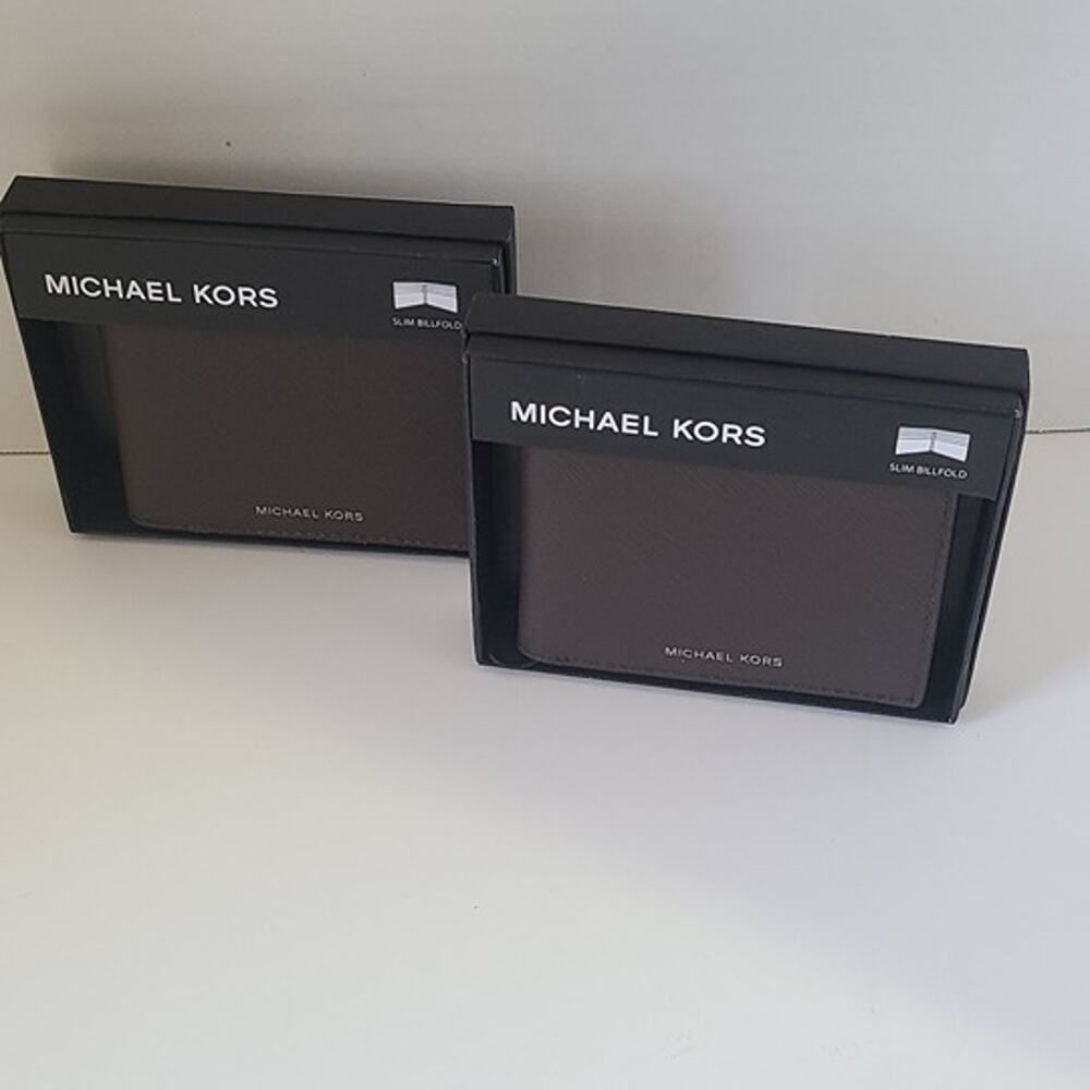 Michael Kors Men's Slim Bifold Wallet Brown NWT MSRP $98